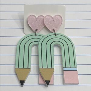 Pencil Earrings, perfect for teacher gift